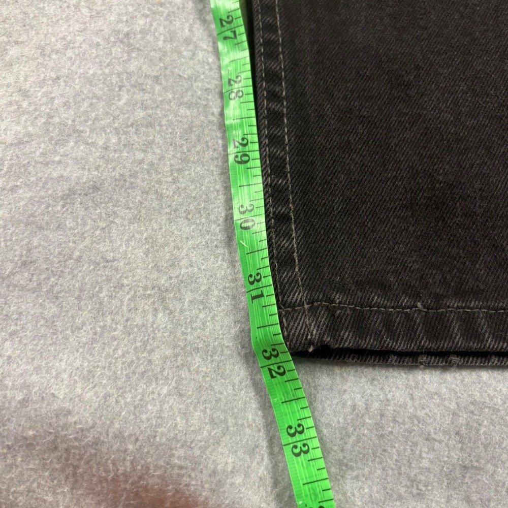 Vintage 1999 Levis 505 Solid Black Jeans No Labels Rare Button 217 Canada 32x32 - Picture 10 of 16